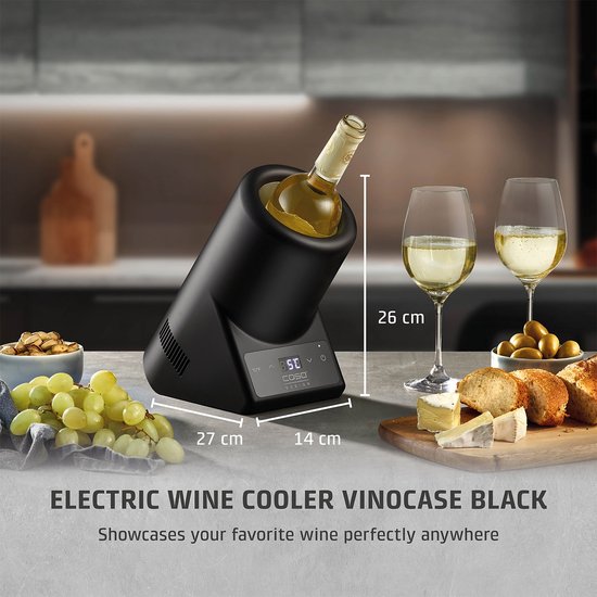 Caso VinoCase black wijnkoeler voor 1 fles